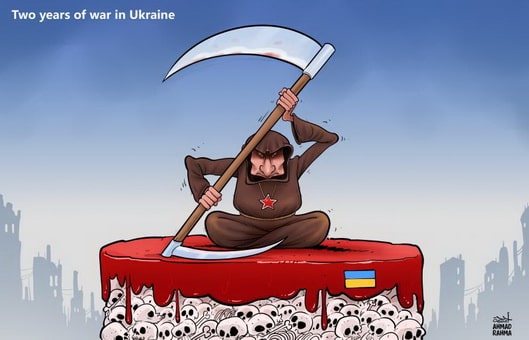 Rahma Cartoons_Two years of war in Ukraine.jpg